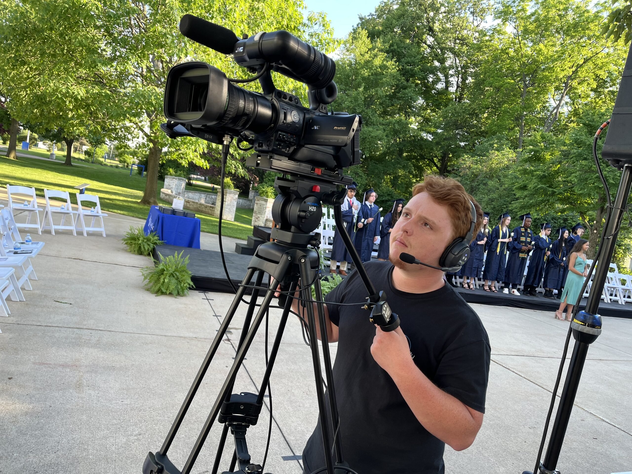 Young Man Filming